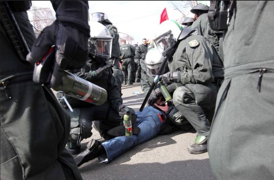 Polizeieinsatz bei einer Demonstration
